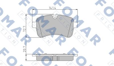 FO925581 FOMAR Friction Комплект тормозных колодок, дисковый тормоз