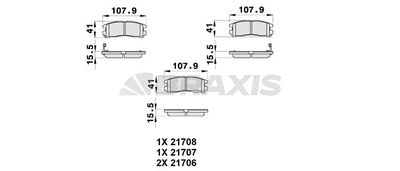 AB0337 BRAXIS Комплект тормозных колодок, дисковый тормоз