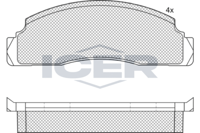 180183 ICER Комплект тормозных колодок, дисковый тормоз