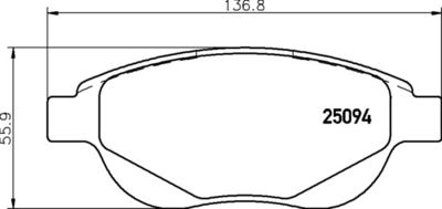 P61137 BREMBO Комплект тормозных колодок, дисковый тормоз