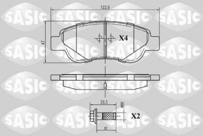 6210006 SASIC Комплект тормозных колодок, дисковый тормоз