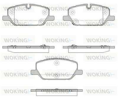 P1826312 WOKING Комплект тормозных колодок, дисковый тормоз