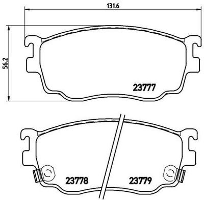 P49026 BREMBO Комплект тормозных колодок, дисковый тормоз