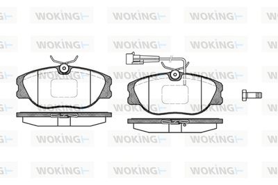 P205312 WOKING Комплект тормозных колодок, дисковый тормоз