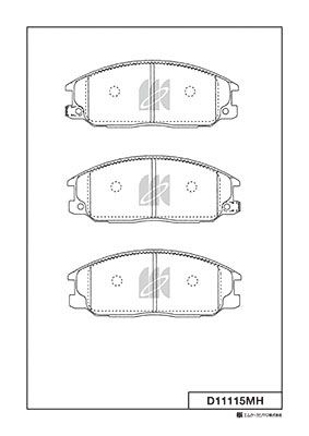 D11115MH MK Kashiyama Комплект тормозных колодок, дисковый тормоз