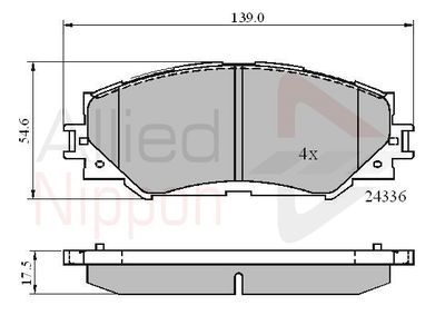 ADB01515 COMLINE Комплект тормозных колодок, дисковый тормоз