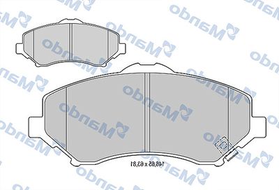 MBF015453 MANDO Комплект тормозных колодок, дисковый тормоз