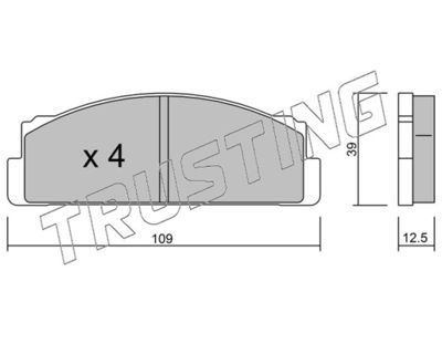 0011 TRUSTING Комплект тормозных колодок, дисковый тормоз