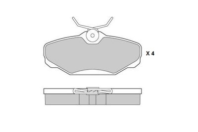 120884 E.T.F. Комплект тормозных колодок, дисковый тормоз