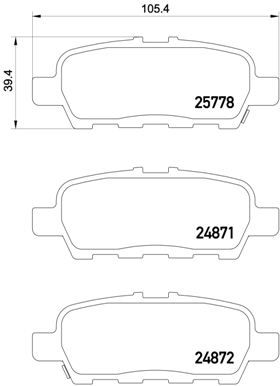 P56087 BREMBO Комплект тормозных колодок, дисковый тормоз