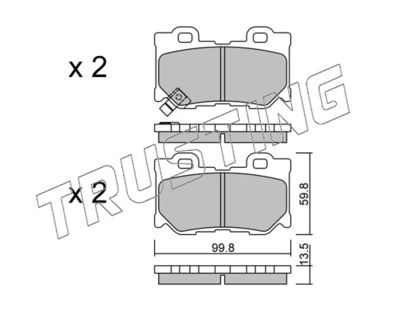 10540 TRUSTING Комплект тормозных колодок, дисковый тормоз
