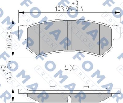 FO887683 FOMAR Friction Комплект тормозных колодок, дисковый тормоз