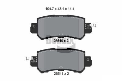 BPD2252 BENDIX Braking Комплект тормозных колодок, дисковый тормоз