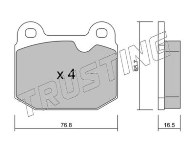 0151 TRUSTING Комплект тормозных колодок, дисковый тормоз