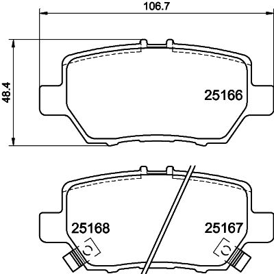 8DB355037161 HELLA PAGID Комплект тормозных колодок, дисковый тормоз