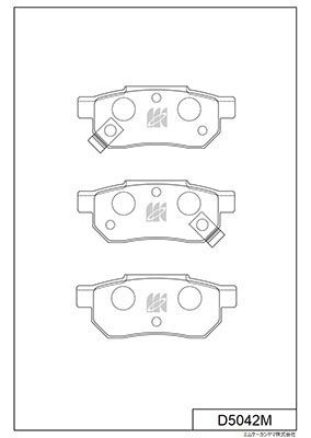 D5042M MK Kashiyama Комплект тормозных колодок, дисковый тормоз