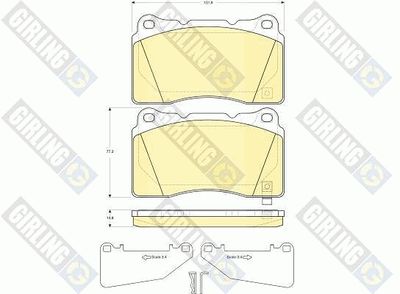 6133499 GIRLING Комплект тормозных колодок, дисковый тормоз