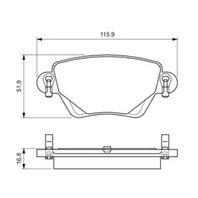 GBP880186 G.U.D. Комплект тормозных колодок, дисковый тормоз