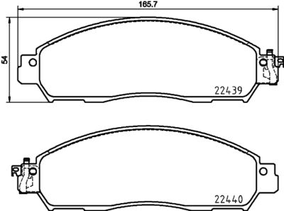 P56118 BREMBO Комплект тормозных колодок, дисковый тормоз