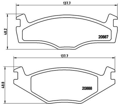 P85005 BREMBO Комплект тормозных колодок, дисковый тормоз