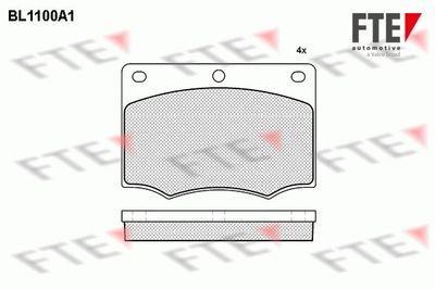 BL1100A1 FTE Комплект тормозных колодок, дисковый тормоз