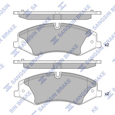 SP2233 Hi-Q Комплект тормозных колодок, дисковый тормоз