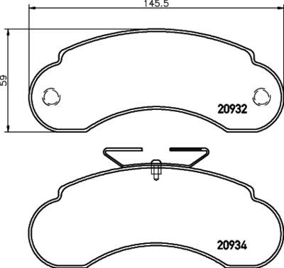 MDB1470 MINTEX Комплект тормозных колодок, дисковый тормоз