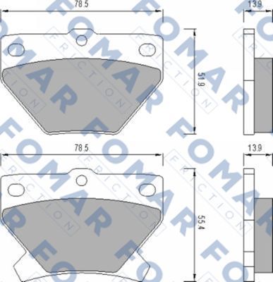 FO679181 FOMAR Friction Комплект тормозных колодок, дисковый тормоз