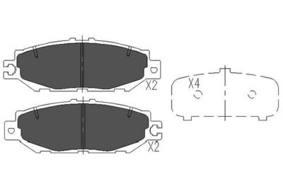 KBP9064 KAVO PARTS Комплект тормозных колодок, дисковый тормоз