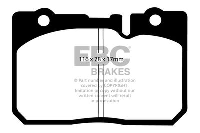 DP1154 EBC Brakes Комплект тормозных колодок, дисковый тормоз