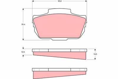 GDB337 TRW Комплект тормозных колодок, дисковый тормоз