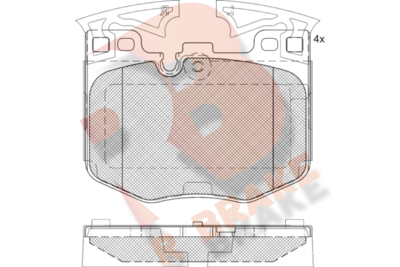RB2280 R BRAKE Комплект тормозных колодок, дисковый тормоз