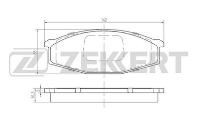 BS2150 ZEKKERT Комплект тормозных колодок, дисковый тормоз