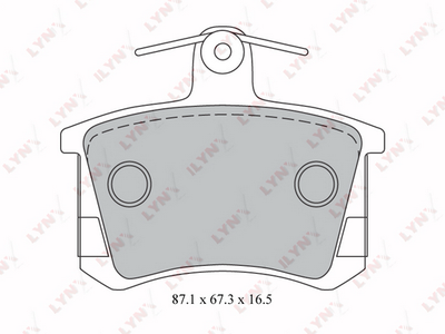 BD1208 LYNXauto Комплект тормозных колодок, дисковый тормоз