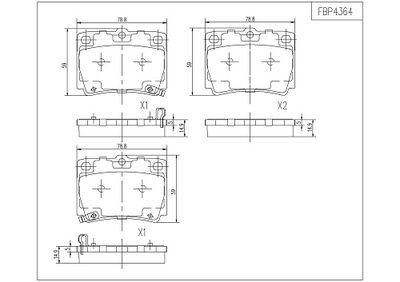 FBP4364 FI.BA Комплект тормозных колодок, дисковый тормоз