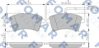 FO262281 FOMAR Friction Комплект тормозных колодок, дисковый тормоз