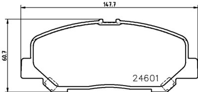 8DB355028651 HELLA PAGID Комплект тормозных колодок, дисковый тормоз