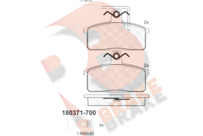 RB0371700 R BRAKE Комплект тормозных колодок, дисковый тормоз