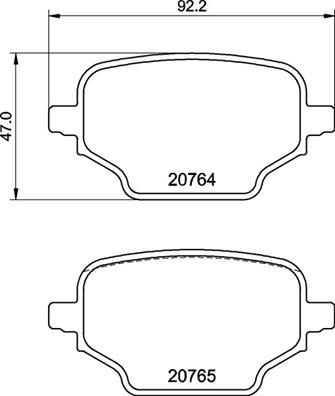 P59098 BREMBO Комплект тормозных колодок, дисковый тормоз