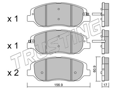 10550 TRUSTING Комплект тормозных колодок, дисковый тормоз