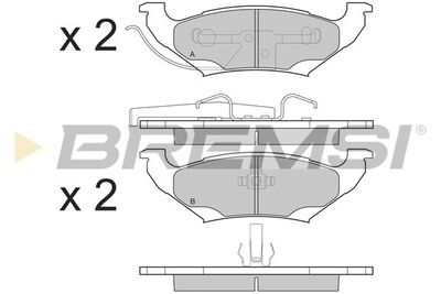 BP3223 BREMSI Комплект тормозных колодок, дисковый тормоз