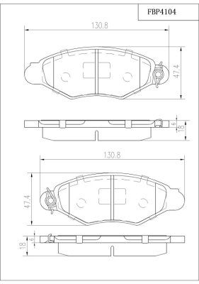 FBP4104 FI.BA Комплект тормозных колодок, дисковый тормоз