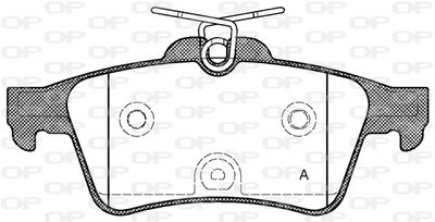 BPA084240 OPEN PARTS Комплект тормозных колодок, дисковый тормоз