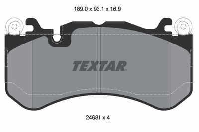 2468101 TEXTAR Комплект тормозных колодок, дисковый тормоз