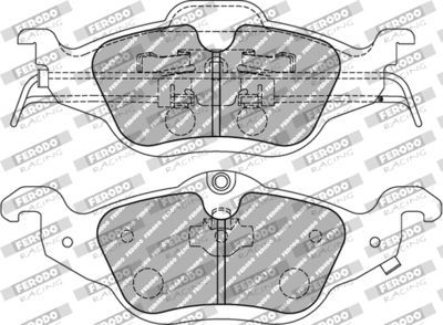 FDS1293 FERODO RACING Комплект тормозных колодок, дисковый тормоз