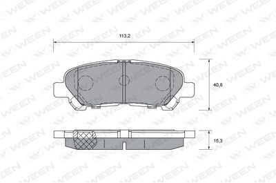 1510011 WEEN Комплект тормозных колодок, дисковый тормоз