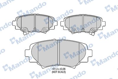MBF015647 MANDO Комплект тормозных колодок, дисковый тормоз