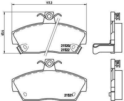 P28019 BREMBO Комплект тормозных колодок, дисковый тормоз