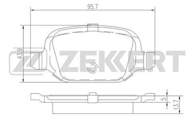 BS2463 ZEKKERT Комплект тормозных колодок, дисковый тормоз