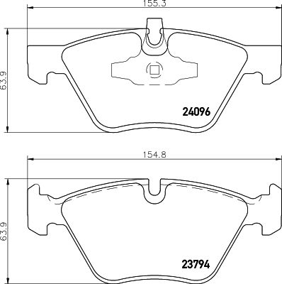 PCP1286 DON Комплект тормозных колодок, дисковый тормоз